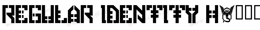 Regular Identity H字体转换